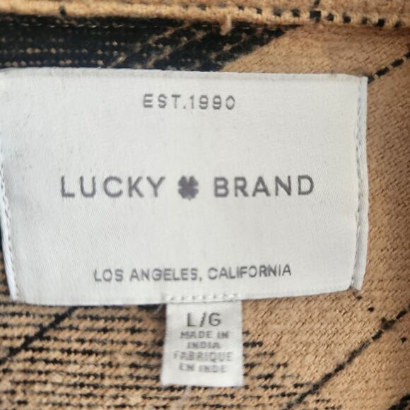 Lucky Brand Women's‎ Size Large Yellow/Black Plaid Shacket New - Picture 7 of 7
